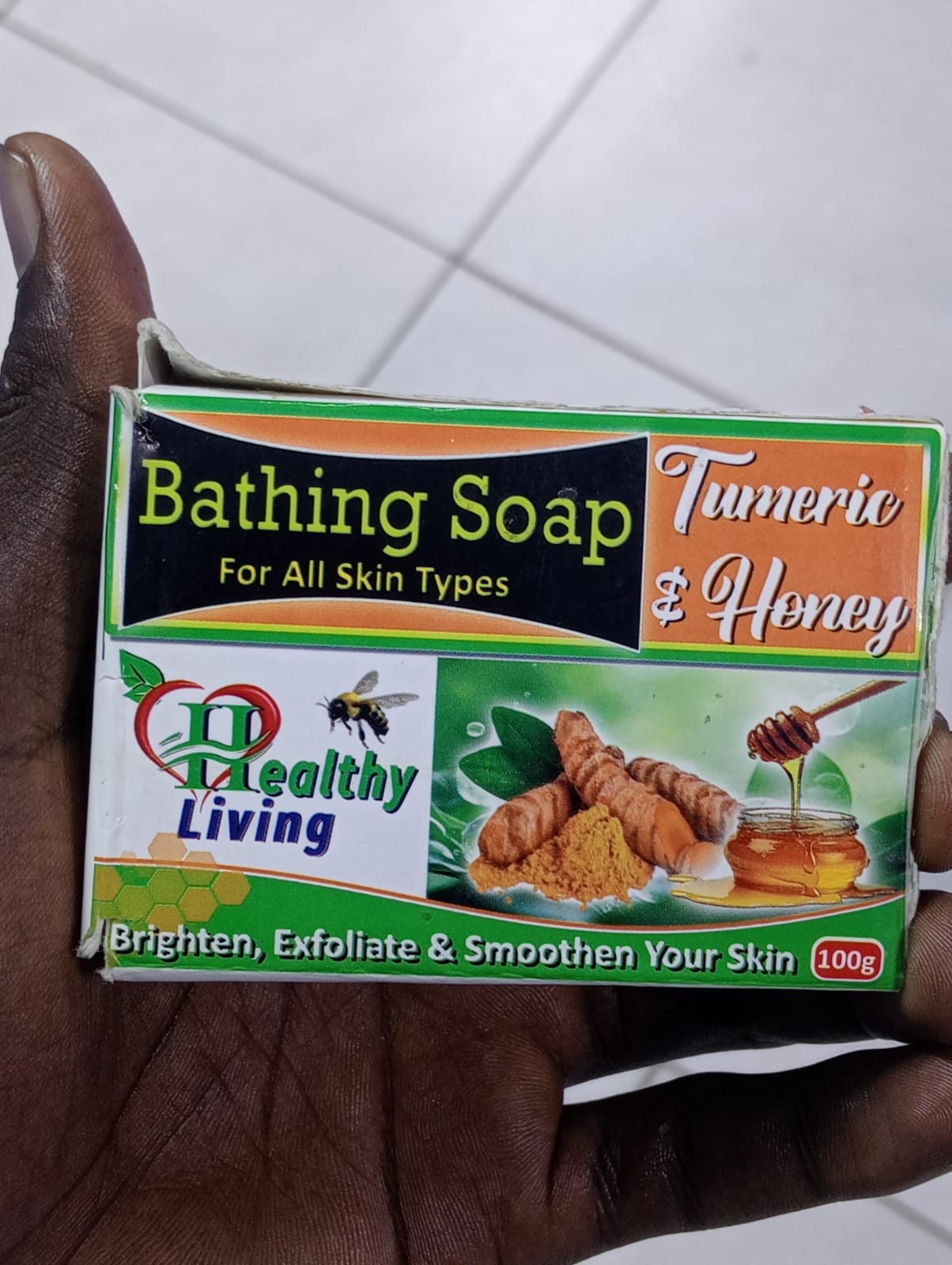 Healthy Living Turmeric & Honey Bathing Soap – 100g - Image 4